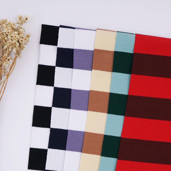 Прочная и стираемая, удобная для кожи и здоровая полосатая хлопковая ткань для спортивных костюмов