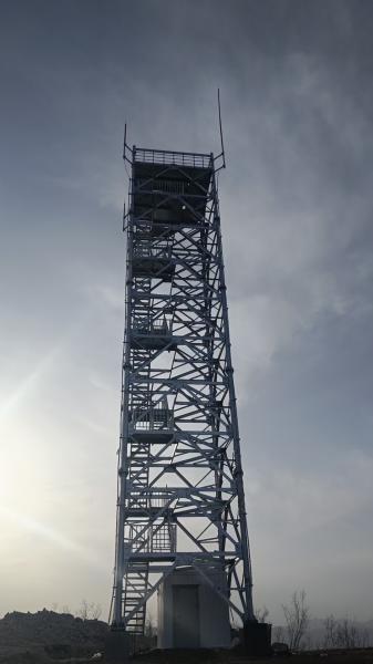 Observation Tower Lattice Angular Steel Platform Mountain Forest Outlook Fire Observation Watchtower for Sale