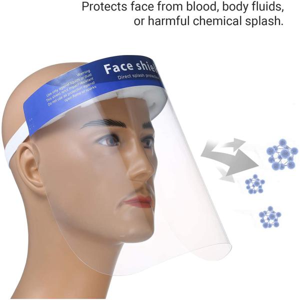 Non Wearing Pressure Plastic Face Shield , Chemical Resistant Face Shield Safe