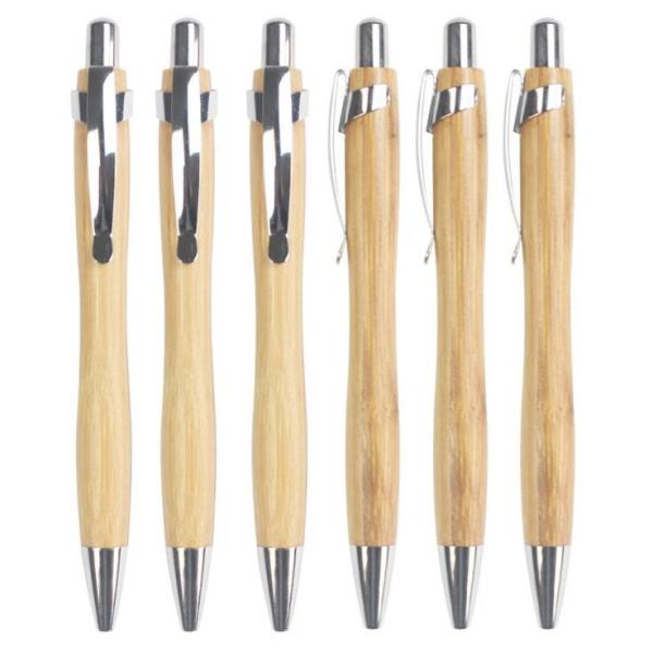 High Quality Custom Eco Friendly Wood Ballpoint Pen With Sliver Part