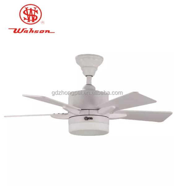 36 Inch Dimmable LED Ceiling Fan 5 Plywood Material White Color