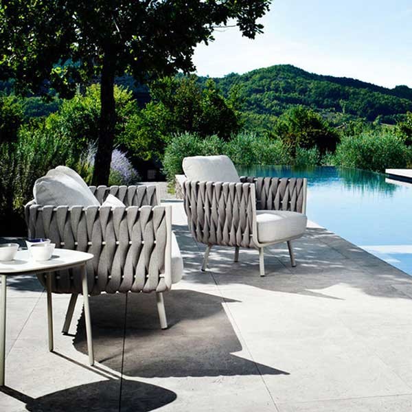 Патио сада мебели отдыха набор софы веревочки рамки на открытом воздухе алюминиевый