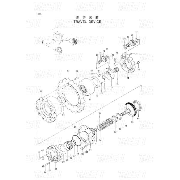 Гидравлическое оборудование для бурения, двигатели последнего привода для тяжелых применений Каталог 9111033 EX60-3