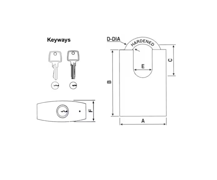 Rarlux Chrome Plated Solid Padlock Shackle Protected Anti-cut Brass Padlock