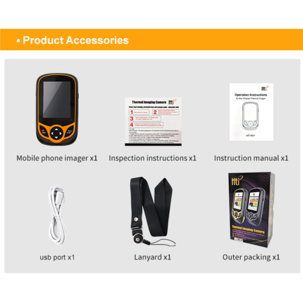 Ht-A2+ Touch Screen Mobile Phone Thermal Imager Portable 3.2 Inch Touch Screen Small Size Easy to Carry