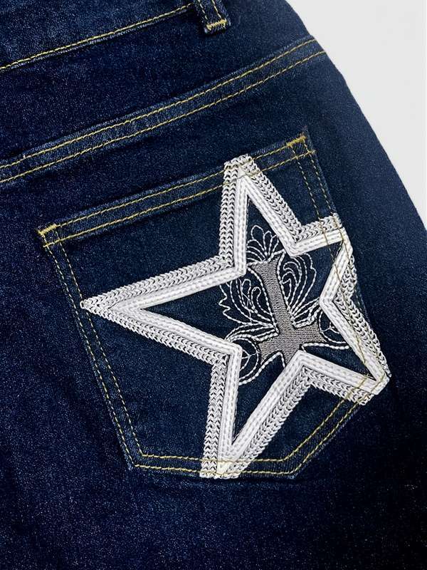 Casual Low Waist Embroidered Denim Skirts Custom (4010)