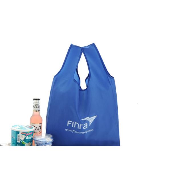 Customized 210D waterproof nylon foldable shopping bag thickened vest tote bag