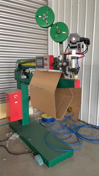 Manual Servo Model Double Head Box Carton Stitching Machine for Heavy-Duty Packaging