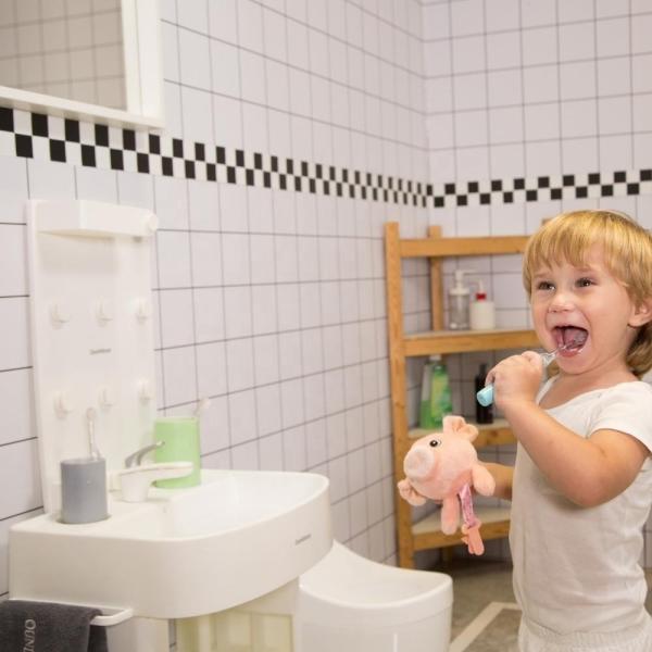 45*30*50cm Kids Bathroom Sink Smart Children Learning Wash Basin Height Adjustable