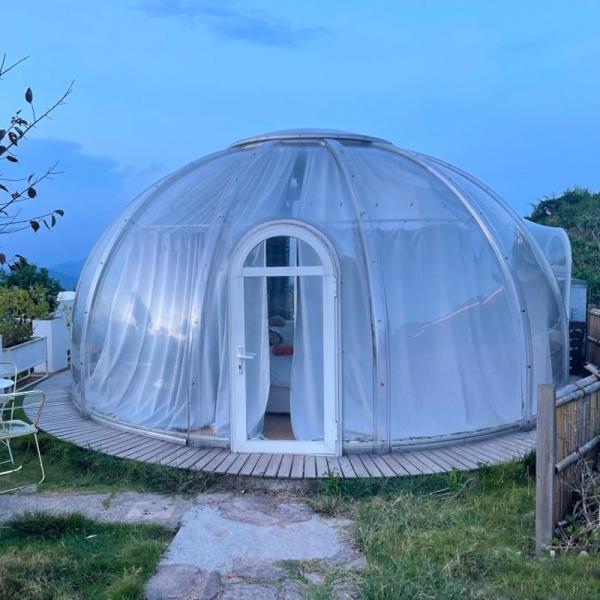 PC поликарбонат алюминиевый наружной пузырь палатка с 1pc алюминиевого окна