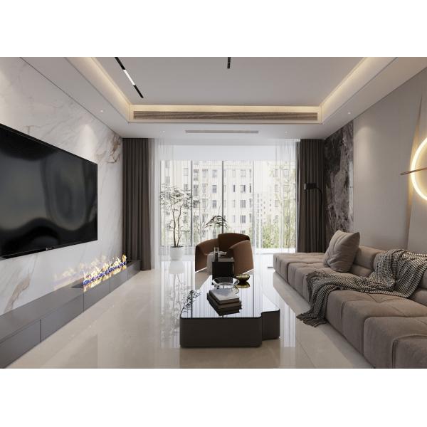 Carrelage en porcelaine émaillée polie gris clair 1000x1000mm pour intérieur, antibactérien et résistant à l'usure, pour bâtiment