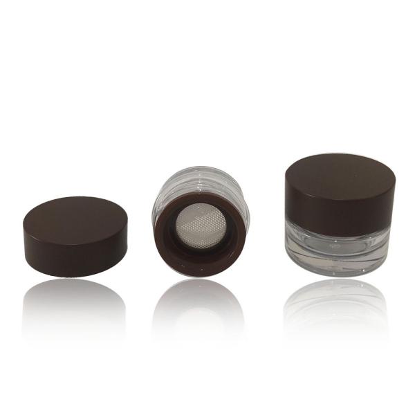Clear  3.5g Small Loose Powder Container With Mesh SGS Certified