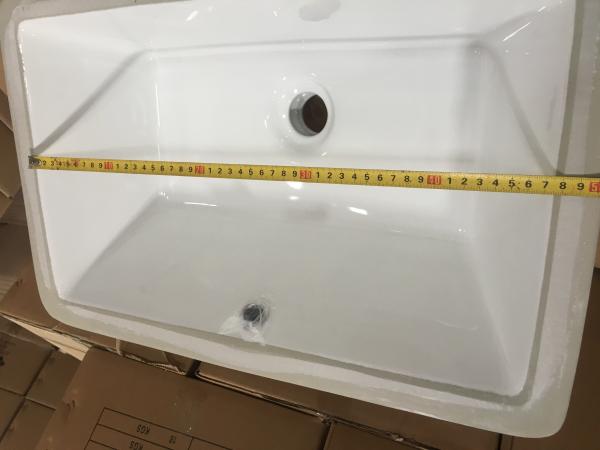 Smooth Polished Surface Undermount Wash Basin Rectangular Shape