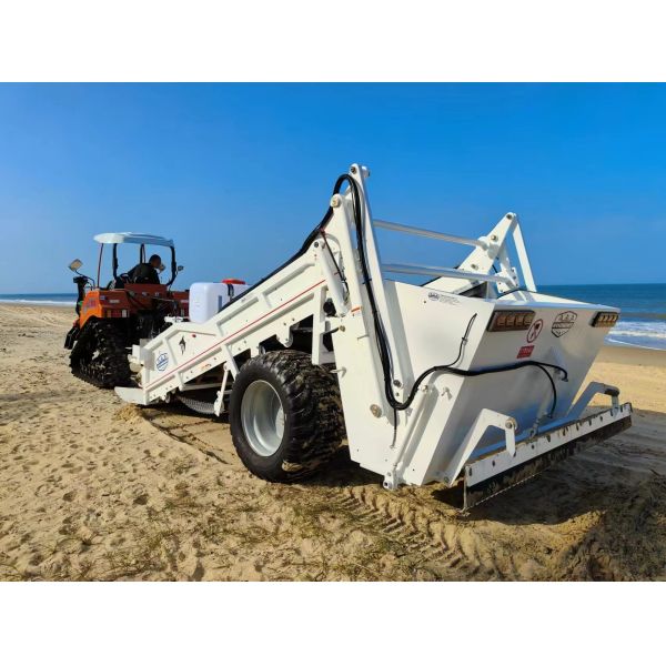 HANDSOMER 2500 Tractor Towable Beach Cleaner | 2.5m Hydraulic Sand Sifter For Stone & Coral Removal