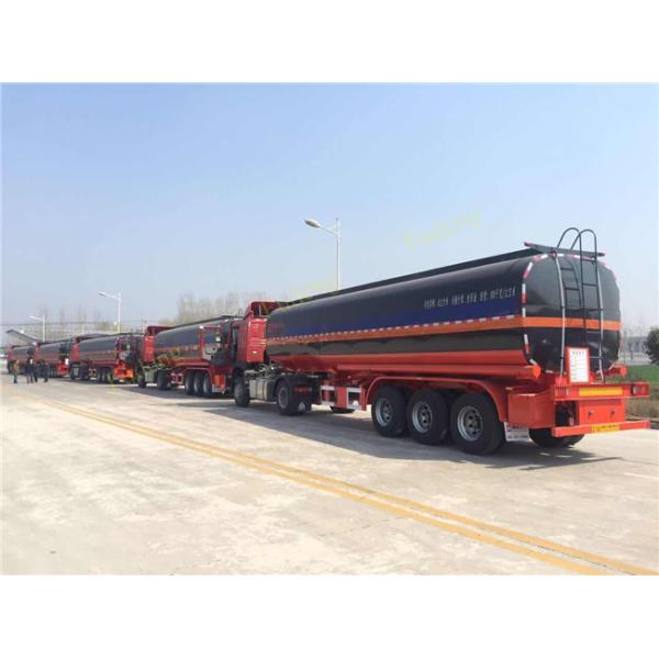 Steel  Asphalt Fuel Tanker Semi Trailer Automatic Air Brakes 30 - 70 Cubic