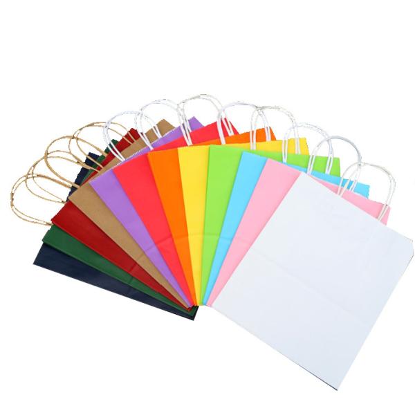 Повторно использованный логотип Кампаны ручки извива печатая бумажный мешок Брауна Крафт