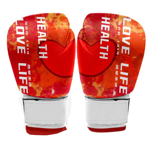ISO 18oz Exercise Boxing Gloves Printing Logo UFC Fighting Gloves