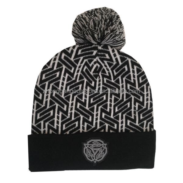 Chapéus de Inverno Adultos Tricotados Chapéus de Jacquard com Logotipo Personalizado e SKI de Cinemática Aplicável