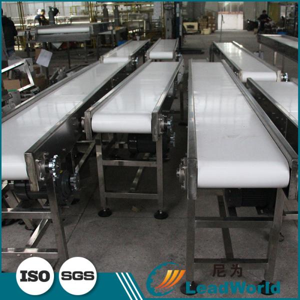 Vertical Vegetable Fruit Incline Flat PVC White Conveyor Belt System For Food Industry