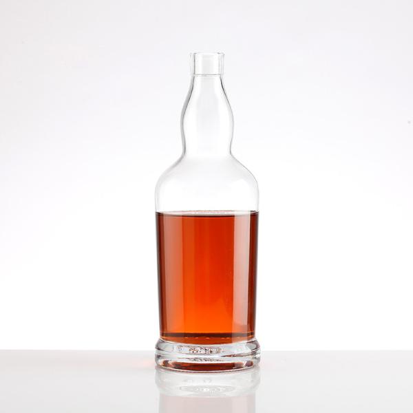 500ml Clear Round/Square Brandy Vodka Whiskey Glass Liquor Bottles With Cork Stopper