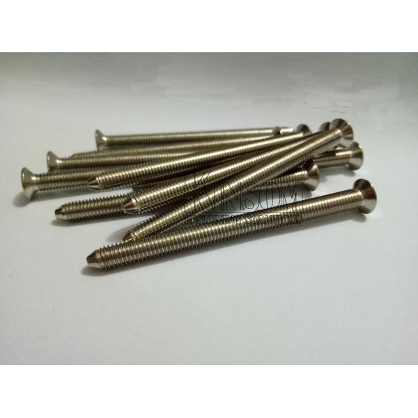 Countersuck CSK flat head screws machine thread copper golden coating special screw lock system