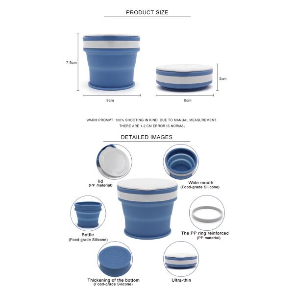 90g 270ML Hot Drink Collapsible Silicone Coffee Cup