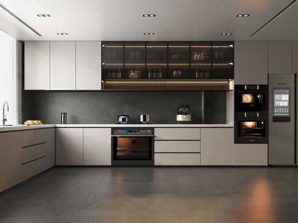 Custom Finish Lacquer Modular Kitchen Cabinets For Hotel Apartment  Farmhouse Townhouse Villa