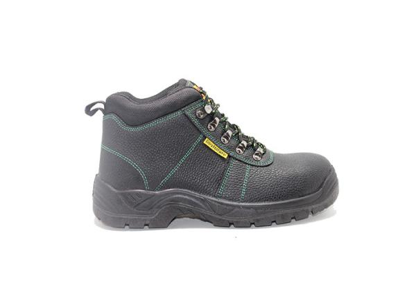 Embossed Action Leather PU Sole Safety Shoes With Steel Toe And Steel Plate