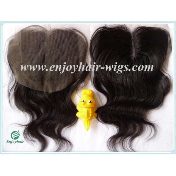 Lace top closure 4''x4'' ,malaysian virgin hair natural color body wave 10''-24''length