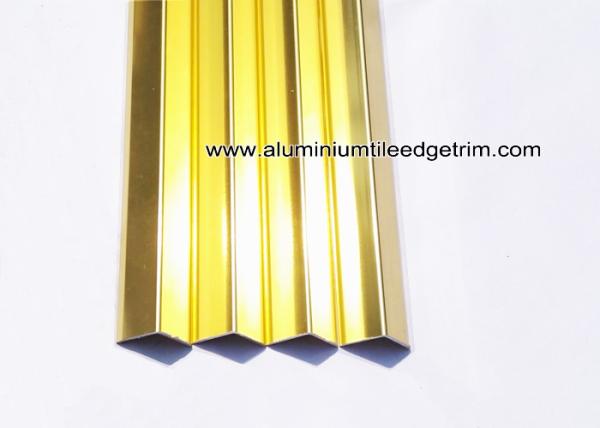 Plated Glossy Gold Decorative Aluminum V - Shaped Brace / Angular Splint V15mm / YF15
