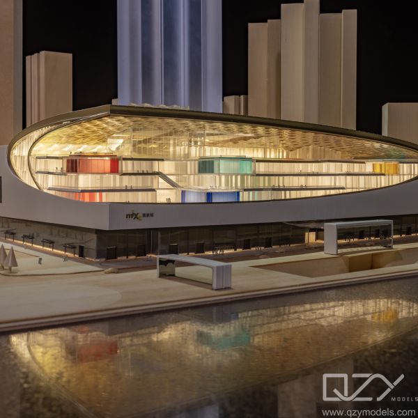 KPF 1:500 Guangzhou MixC Center Architectural Scale Model with Laser Cutting Thermoforming and CNC Carving