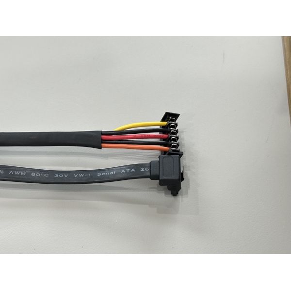 SATA 7+15 pin data power connector cable, flat ribbon wire harness to 22-pin PCB board connector for electronic HDD SSD server storage signal transmission customization