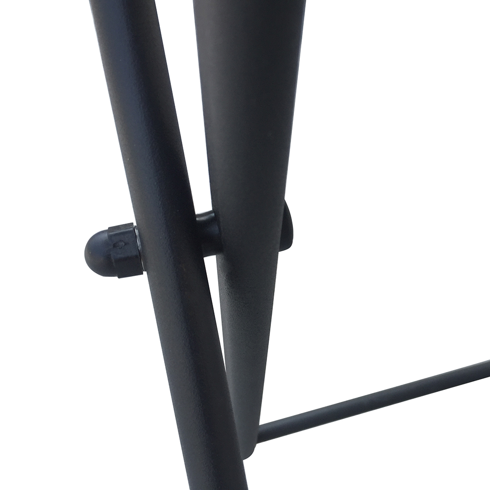 Wholesale Price Outdoor Furniture Iron Frame Folding Table and Chair Black Rust Prevention Fold Chairs and Round Table