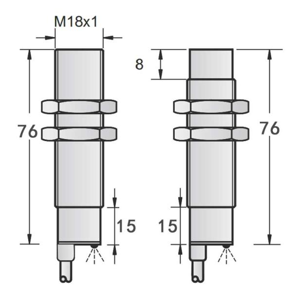 Датчик близости 10-30VDC коррозионной устойчивости M18 PTFE емкостный для жидкостного ровного измерения