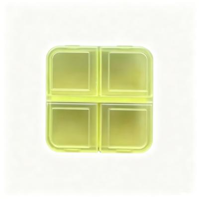 BPA-Free 4-Slot Pill Case Airtight Medical Promo Gift