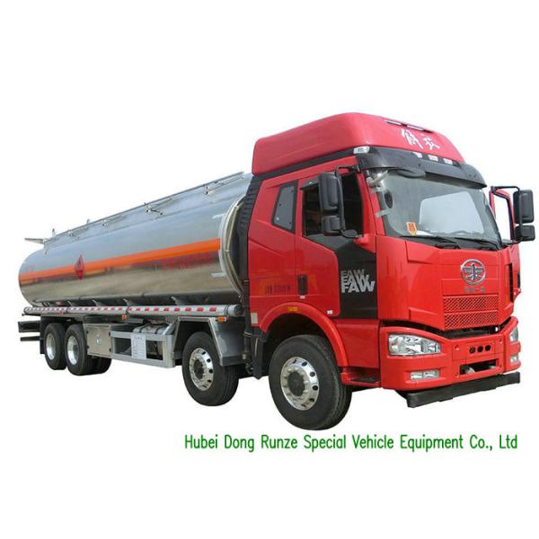 FAW 8X4 Aluminum Road Liquid Tank Truck For Fuel Transportation 30000L