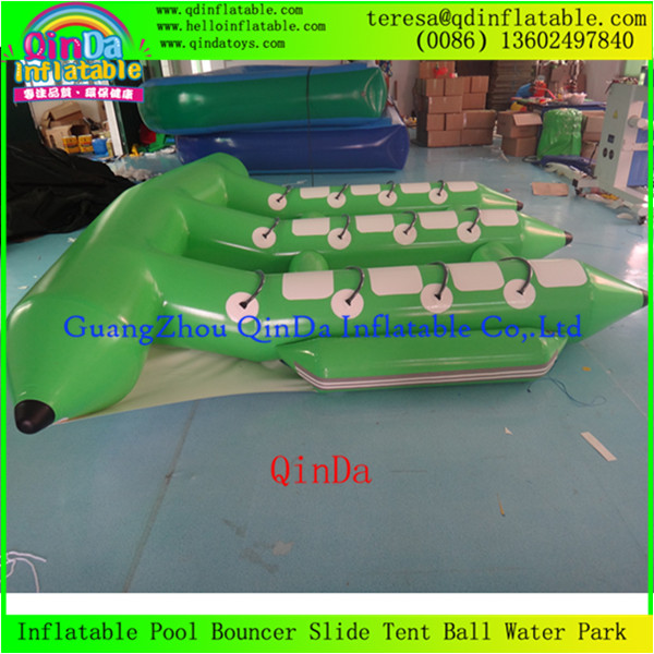 Professional Inflatable Fly Fish Boat Small Fly Fishing Banana Boats fFr Water Park Games