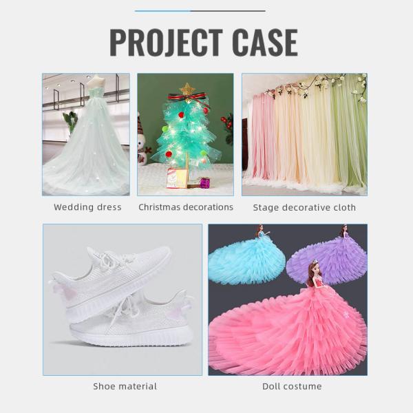 Нить окрашенная трикотажная тюль 100% полиэстер воздушная сетка ткань для обувной подкладки