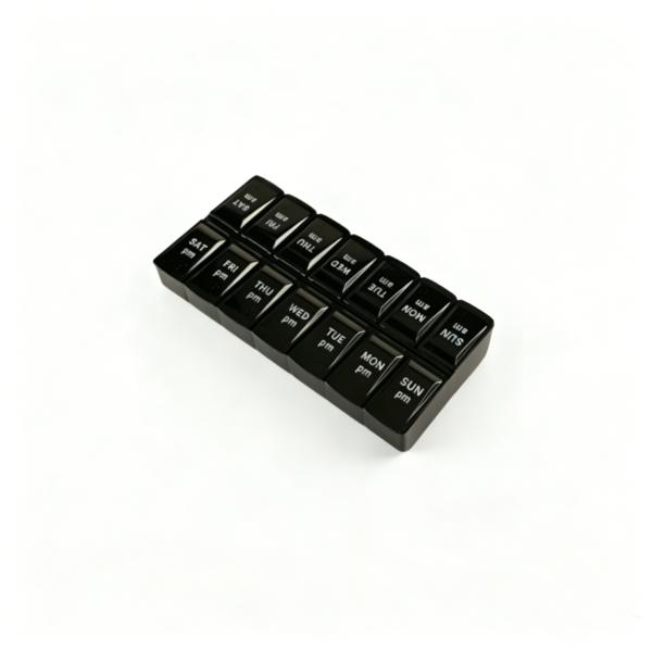 Extra-Large 7-Day AM PM Pill Organizer 14-Slot Travel Case