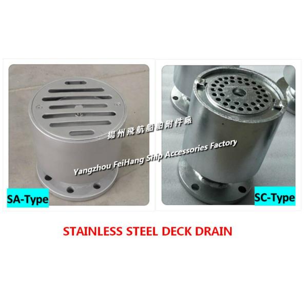 Jiangsu Yangzhou air navigation ship accessories factory supplies SA type stainless steel deck leakage port