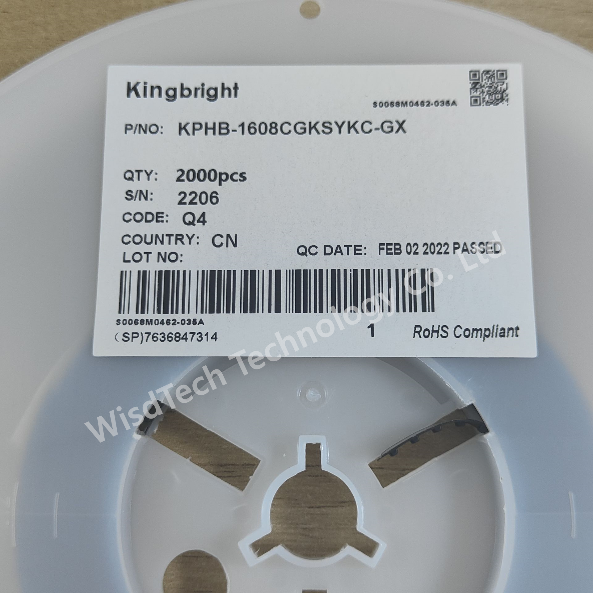 KPHB-1608CGKSYKC-GX 1,6 x 0,8 x 0,5 мм двуцветный светодиод поверхности