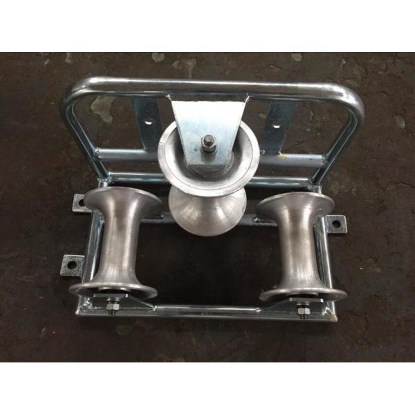 Гальванизированный алюминиевый сверхмощный тройной угловой ролик кабеля, номинальная нагрузка 10КН