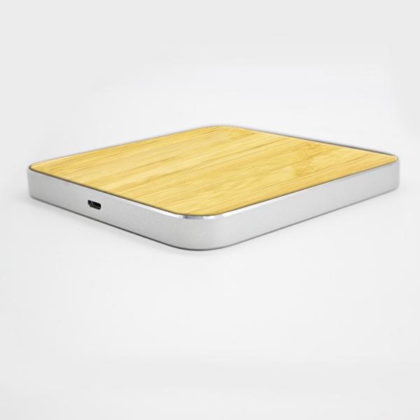 Ultra Thin Wooden Wireless Charger 10W Natural Bamboo Material for Smart Phones