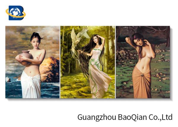 Eco - Friendly Material Lenticular Flip Beautiful Sexy Girl 3D Picture Wall Hanging Art