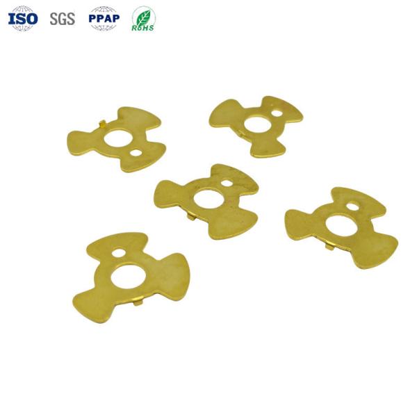 Estampage de précision en cuivre C1100 plaqué argent sans plomb, conforme à la norme IATF 16949, RoHS 2.0, avec des outils progressifs multi-étapes