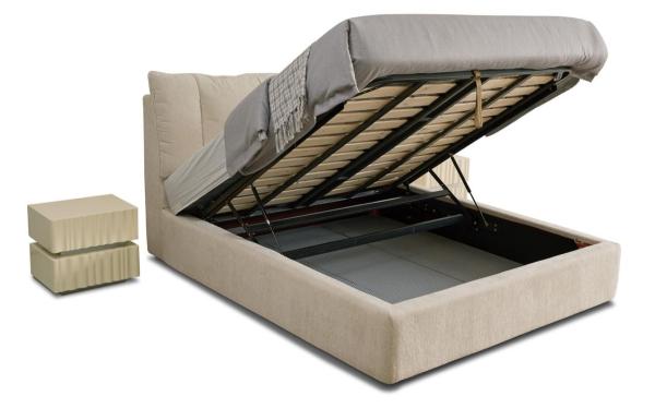 Modern minimalist fabric storage bed , Apartment furniture