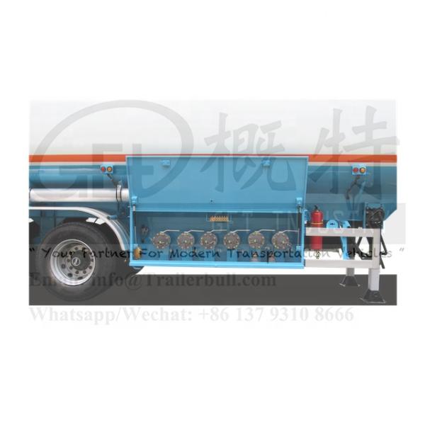 36000L 2 Axles Carbon Steel Tank Semi Trailer for Fuel and Diesel Transportation