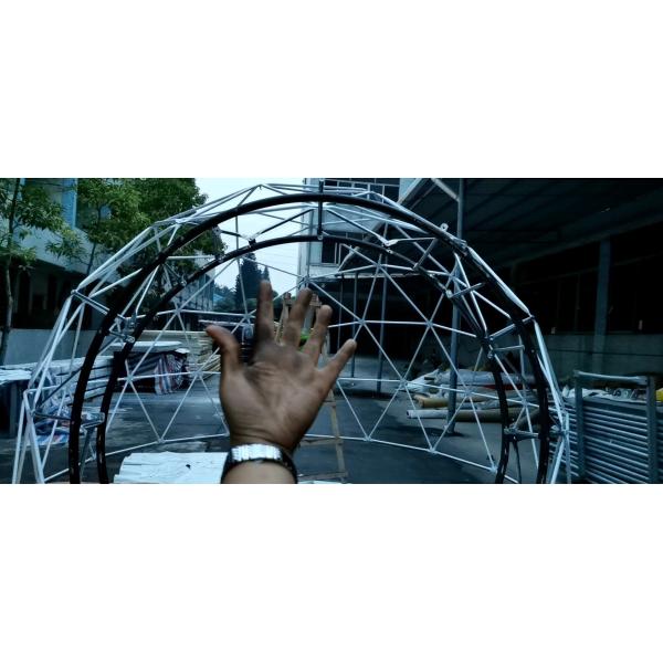 Luxurious Aluminum Frame Ball Glass Dome Tent Star Canopy 3 Meters