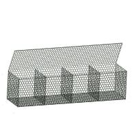 Galvanized Gabion Box 2x1x1m Woven Mesh 2.7mm Wire