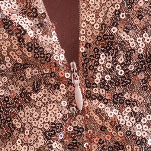 Юбка v полиэстера Sequins темперамента OEM maufactory сексуальная безрукавная - платье юбки шеи